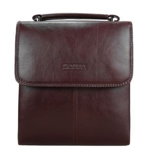 Мужская сумка Karya из гладкой кожи KR0268-614 темно-коричневого цвета
