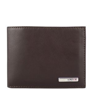 Карманное портмоне на магните Karya из натуральной кожи KR0987-9 коричневое