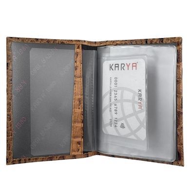 Обложка для автодокументов Karya из натуральной кожи KR0428-543-2 карамельная