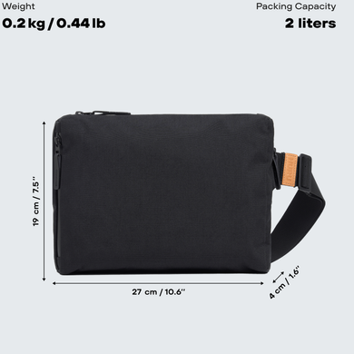 Сумка HURU Crossbody Cordura500d 2L Black