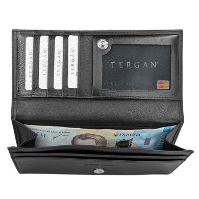 Женский кошелек Tergan из гладкой кожи TG5807 черного цвета