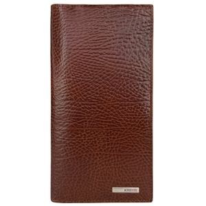 Вертикальний купюрник Karya з натуральної шкіри KR0472-07 коньячного кольору