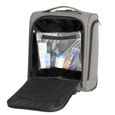 Чемодан Travelite Cabin XS Underseater текстильный на 2-х колесах TL090225-04 Anthracite (малый)