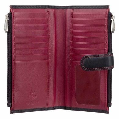 Женский кошелек из натуральной кожи Visconti Colorado Jade CD23 Black Red