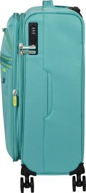 Легкий чемодан American Tourister AeroSpin текстильный на 4-х колесах MH6*001;21 Dusty Turquoise (малый)