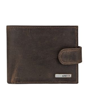 Мужской портмоне Karya из натуральной кожи Crazy Horse KR 0980-31 коричневого цвета