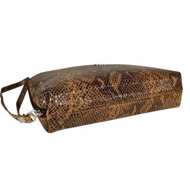 Велика косметичка Karya з лакованої шкіри з тисненням KR1-2029-512 руда