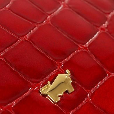 Женский кошелёк из премиальной телячьей кожи с "крокодиловым" принтом Braun Buffel VERONA 40152-320-080 красный