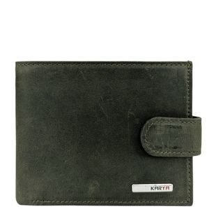 Мужской портмоне Karya из натуральной кожи Crazy Horse KR 0980-35 цвета хаки