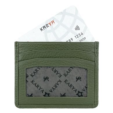Кредитница Karya из натуральной зернистой кожи KR0040-084 оливковая