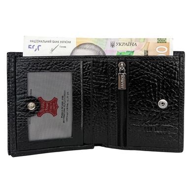 Чоловіче портмоне Karya з зернистої шкіри 0953-03 чорного кольору