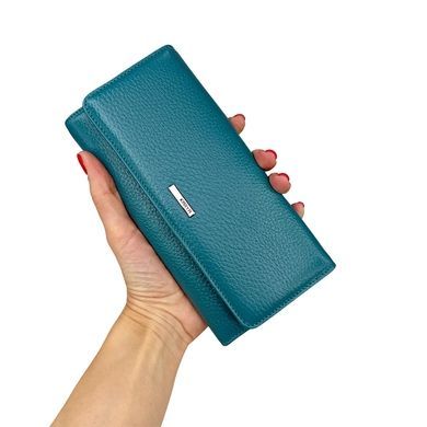 Жіночий гаманець Karya з зернистої шкіри KR1146-925 бірюзового кольору