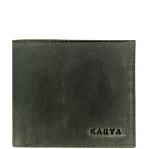 Портмоне Karya из натуральной кожи Crazy Horse KR0458-35 цвета хаки