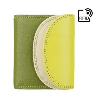 Женский кошелек из натуральной кожи Visconti Rainbow Zanzibar RB126 Lime Multi