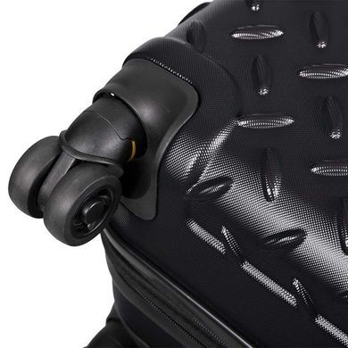 Чемодан CAT Industrial Plate из ABS пластика на 4-х колесах с расширением 84760 черный (средний)