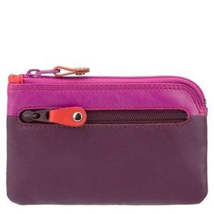 Ключница из натуральной кожи Visconti Rainbow Geno RB69 Orange Multi, Plum Multi (Сливово-красный мультицвет), Натуральная кожа, Гладкая
