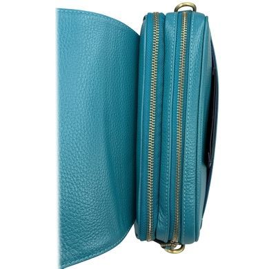 Женская сумка Karya из зернистой кожи KR2567-925 бирюзового цвета