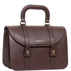Женская сумка из натуральной гладкой кожи Mattioli 078-15C коричневая