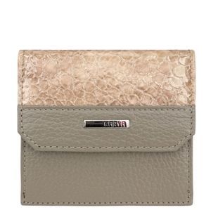 Женский кошелек Karya из комбинированной кожи KR1-1106-688 бежево-кофейного цвета