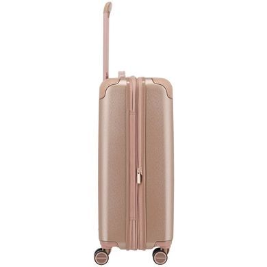 Валіза Titan Barbara Glint з полікарбонату на 4-х колесах 845404 (велика), 8454Ti-15 Rose Metallic, Середня M, 3,8 кг, 50-75 літрів, 68/78 л, 45 x 67 x 26/30 см, Одинарна, від 3 до 4 кг, З розширенням, Рожевий