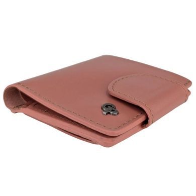 Кошелек женский Grande Pelle из натуральной гладкой кожи GP500244 пудрового цвета