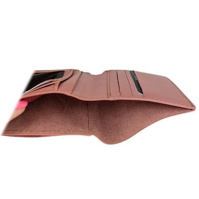 Кошелек женский Grande Pelle из натуральной гладкой кожи GP500244 пудрового цвета