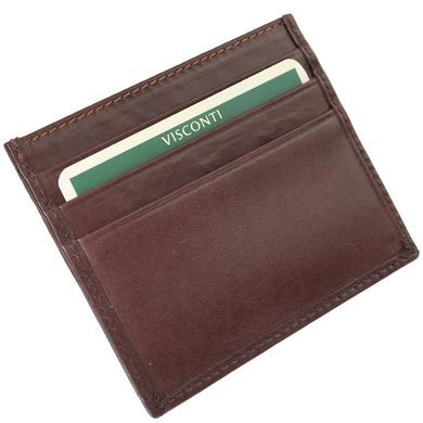 Шкіряна кредитниця Visconti Monza Pompei MZ1 Italian Brown, Italian Brown (Коричневый), Натуральна шкіра, Гладка, Коричневий