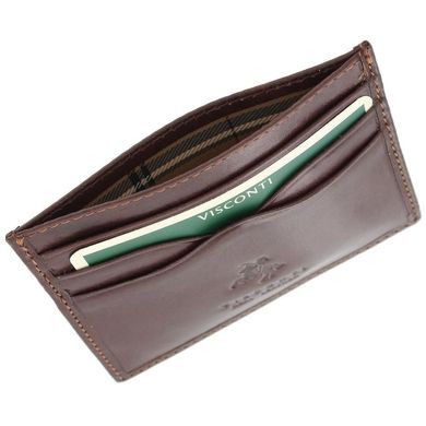 Шкіряна кредитниця Visconti Monza Pompei MZ1 Italian Brown, Italian Brown (Коричневый), Натуральна шкіра, Гладка, Коричневий