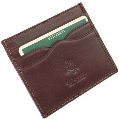 Шкіряна кредитниця Visconti Monza Pompei MZ1 Italian Brown, Italian Brown (Коричневый), Натуральна шкіра, Гладка, Коричневий
