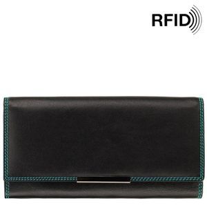 Женский кошелек из натуральной кожи c RFID Visconti Rio Paloma R11 Black/Rhumba