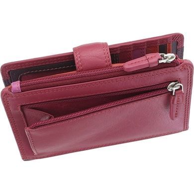 Женский кошелек из натуральной кожи Visconti Rainbow Cayman RB97 Plum Multi