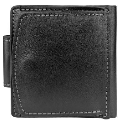 Кошелек женский Grande Pelle из натуральной гладкой кожи GP500610 черного цвета