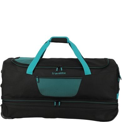 Дорожня сумка на 2-х колесах Travelite Basics TL9000276 black/petrol (велика)