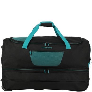 Дорожня сумка на 2-х колесах Travelite Basics TL9000276 black/petrol (велика)