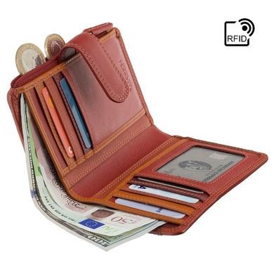 Женский кошелек из натуральной кожи Visconti Rainbow Cayman RB97 Red Multi