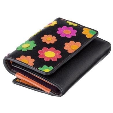 Женский кошелек из натуральной кожи Visconti Daisy Paris DS81 Black Pace Daisy