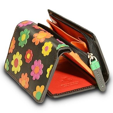 Женский кошелек из натуральной кожи Visconti Daisy Paris DS81 Black Pace Daisy