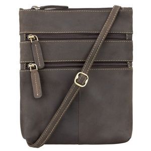 Сумка жіноча з натуральної шкіри Visconti Sling Bags 18606 Black, Oil Brown (Коричневий)