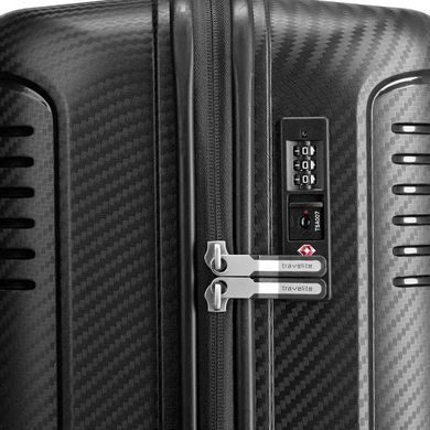 Валіза Travelite Zenit з поліпропілену на 4-х колесах 075747 Black (мала)
