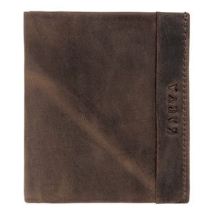 Шкіряне портмоне Karya з затиском для грошей KR0940-34 коричневого кольору