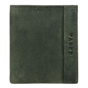 Шкіряне портмоне Karya з затиском для грошей KR0940-35 кольору хакі
