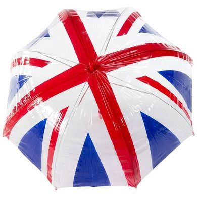 Парасолька-тростина жіноча Incognito-30 PVC Dome L736 Union Jack (Прапор), Синій
