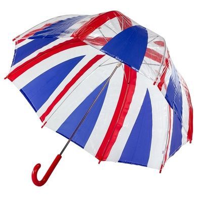 Парасолька-тростина жіноча Incognito-30 PVC Dome L736 Union Jack (Прапор), Синій