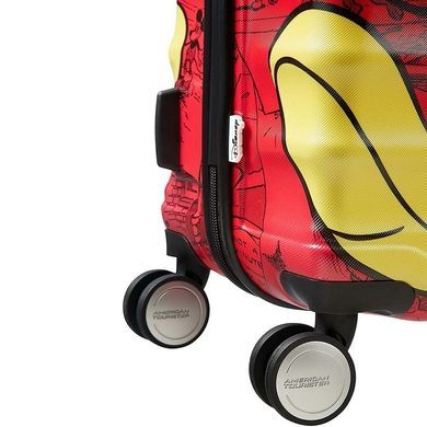 Чемодан American Tourister Wavebreaker Disney из ABS пластика на 4-х колесах 31C*001 Mickey Comics Red малый