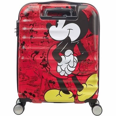 Чемодан American Tourister Wavebreaker Disney из ABS пластика на 4-х колесах 31C*001 Mickey Comics Red малый