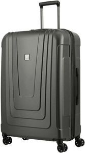 Чемодан Titan X-Ray Pro из поликарбоната на 4-х колесах 700924 (большой), 7009-85 Atomic Steel, Большой L, 3,8 кг, 100-125 літрів, 102 л, 52 x 77 x 29 см, Одинарна, від 3 до 4 кг, Без розширення, Сірий, Відбиток пальцю