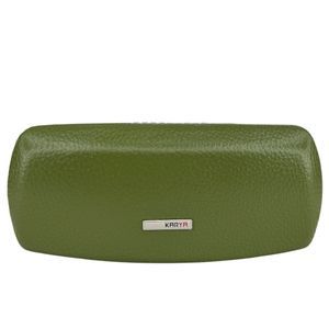 Футляр для очков Karya из зернистой кожи KR3005-278 оливкового цвета