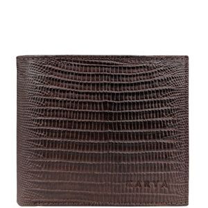 Портмоне Karya из натуральной тисненой кожи KR0458-077 коричневого цвета