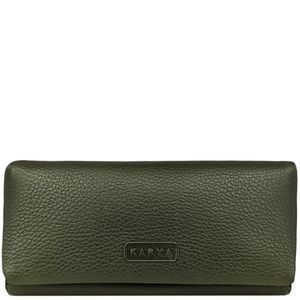 Кошелек Karya из натуральной мелкозернистой кожи KR1159-084 оливковый