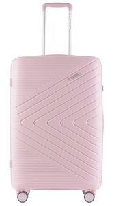 Валіза з поліпропілену на 4-х колесах Wings Primrose 18105 White pink (велика)